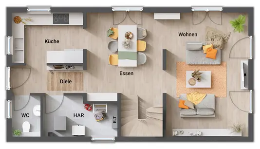Grundriss-Einfamilienhaus-Aura-125-Erdgeschoss